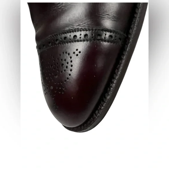 Alden Oxford Dress Shoes Men 11 Brown Leather Cap Toe 908 Brogue Lace Made USA